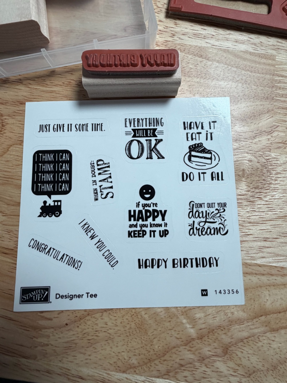 Stampin' Up! Birthday Sale-A-Bration Designer Tee Stamp Set - Picture 6 of 6